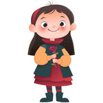 万圣节拿玫瑰吸血鬼可爱小女孩