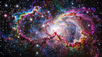 梦幻彩色宇宙星空星云