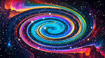 彩色宇宙星空