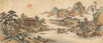 简约宋氏美学古画山水画壁画壁纸