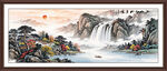 山水画客厅国画山水挂画