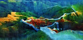 万里长城油画
