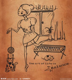 鼠绘作品(生活的艺术是平衡的)