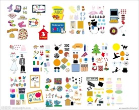 儿童生活百科可爱矢量图