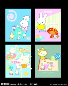 卡通兔可爱本本封面
