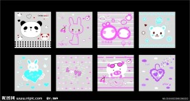 韩国中性卡通笔袋封面设计