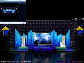 舞台设计源文件及灯光材质 可直接渲染成视频（vr渲染）