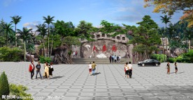 榕树大门效果图