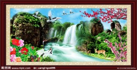 自然风景山水画