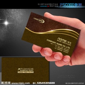 尊贵高档名片模板