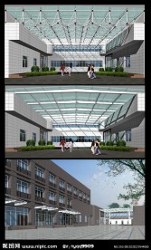 钢结构雨蓬(含贴图）