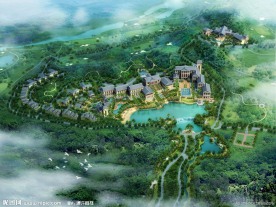 三亚酒店鸟瞰psd