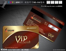 大气奢华VIP会员卡PSD模版