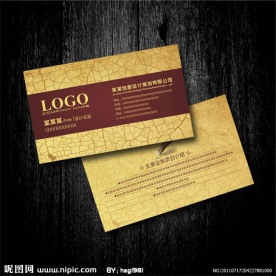米黄色 怀旧复古风格名片设计