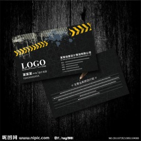 黑色系 个性广告设计名片