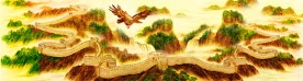 油画万里长城