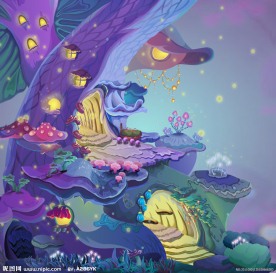 童话仙境 精灵蘑菇夜