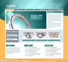 欧美风格轴承网页模板PSD(无网页文件)