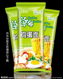 鸡蛋面包装（展开图）