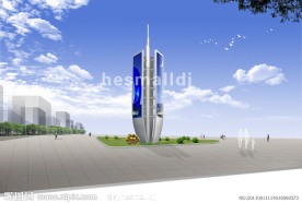 立式三面广告牌