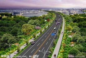 道路绿化鸟瞰图