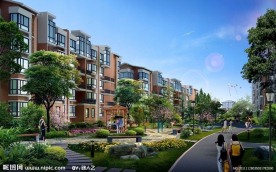 居住区景观节点效果图方案