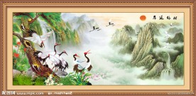 国画松鹤延年