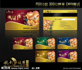 尊贵奢华高档VIP贵宾卡模板psd