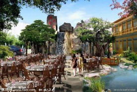 室内生态园假山景观方案