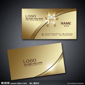 名片 金色华丽名片设计 尊贵高档名片模版