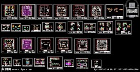 洁具卫浴专卖店CAD施工图全套