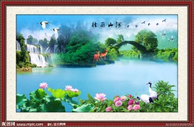 山水画壮丽山河