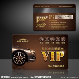 汽车行业VIP卡模板设计