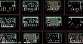 全套工装办公室CAD图纸