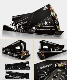 阿迪达斯黑色展台