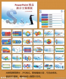 云端贸易PPT模板