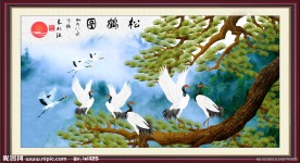 国画 松鹤图 松鹤延年