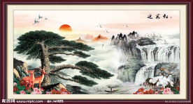 国画 松鹤图 松鹤延年