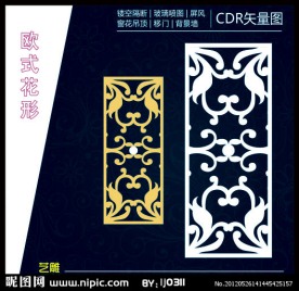 矢量镂空雕花图案