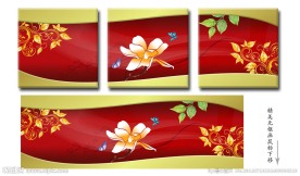 无框画 花 移门