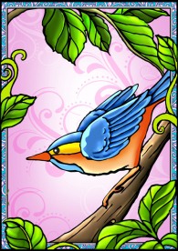 手绘可爱雀鸟装饰画