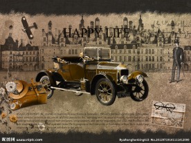 欧式广告 相馆背景画