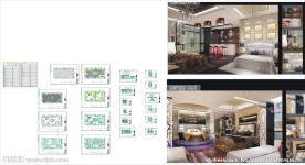 某家纺展厅现代风格专卖店