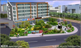 小区景观设计鸟瞰图