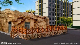 假山广场假山房