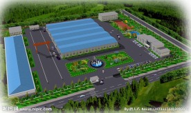 厂区景观规划鸟瞰图