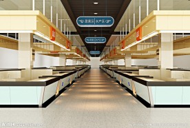 菜市场摊位效果图