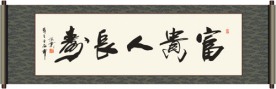 富贵人长寿书法