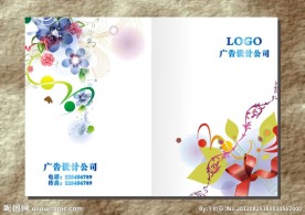 靓丽蓝花 画册封面