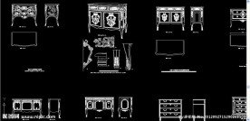 学生必备 欧式桌柜模型
